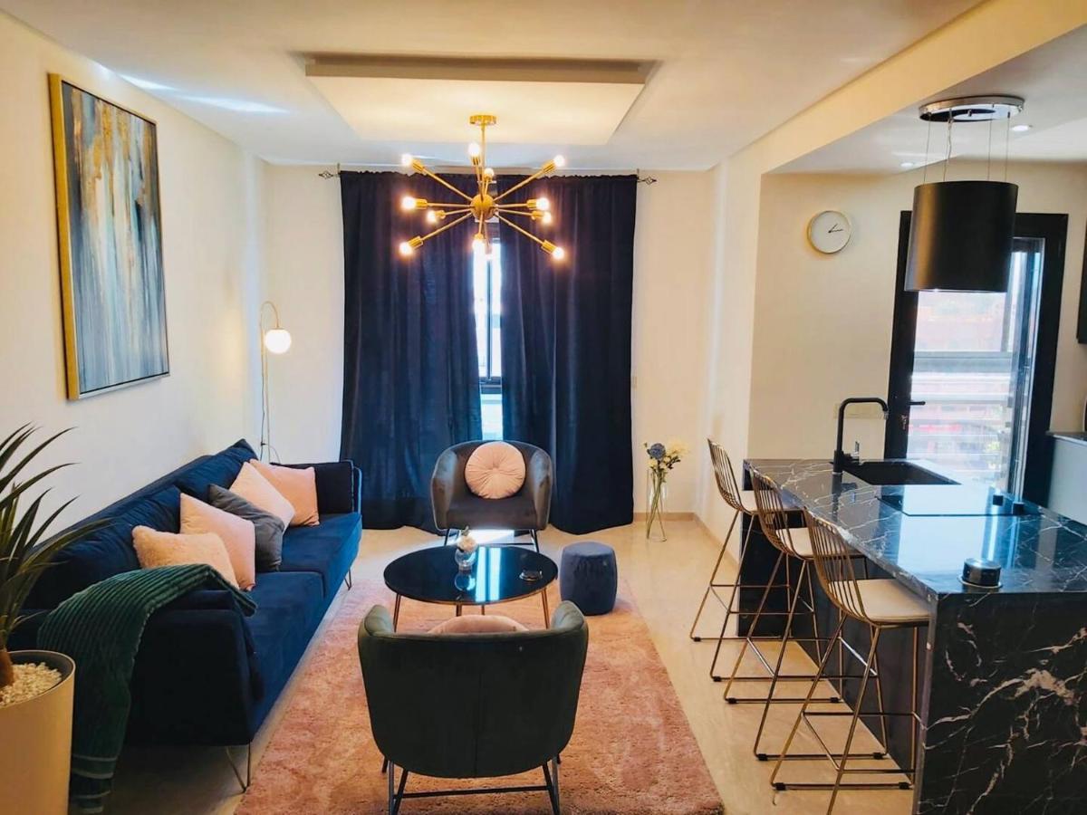 Luxueux Appartement Entre Gueliz Et L'Hivernage Avec Wifi Marrakesh Exteriör bild
